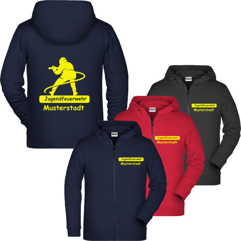 Jugendfeuerwehr Zip Hoodie Fireman